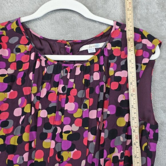 Boden Dress Womens 8L Multicolor Polka Dot Fit & Flare Sleeveless Knee Length - Picture 10 of 10